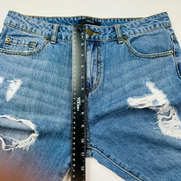 Forever 21 Distressed Blue Straight Jeans‎ Size 27 - Picture 6 of 10